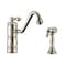 Whitehaus Sgl Lever Faucet W/ Traditional Swivel Spout And Brass Side Spray, Nckl WHKTSL3-2200-NT-PN - alternate 2